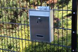 Briefkasten Edelstahl f&uuml;r Universalhalterung