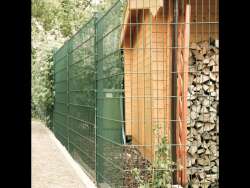 Doppelstabmatten-Set 6/5/6 anthrazit RAL7016 103 cm hoch Typ A mit Abdeckschiene zum Einbetonieren 3 Ecken 17,5 Meter