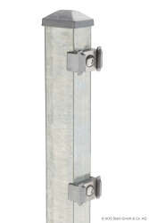 Doppelstabmatten-Set 6/5/6 anthrazit RAL7016 143 cm hoch Typ A mit Abdeckschiene zum Einbetonieren 3 Ecken 35,0 Meter