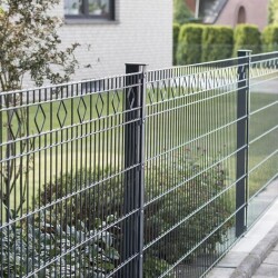 Komplettpaket Schmuckzaun Residenz Barcelona Höhe 103cm Feuerverzinkt 12,5 Meter 3 Ecken