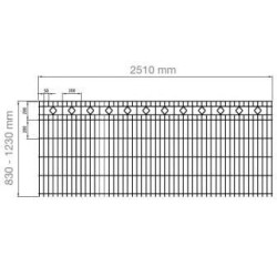Komplettpaket Schmuckzaun Residenz Barcelona Höhe 103cm Feuerverzinkt 35,0 Meter 3 Ecken