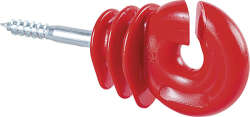 Qualit&auml;ts-Ringisolator, mit Holzgewinde, rot, 6 mm...