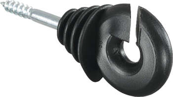 Ringisolator, m. Holzgewinde, 6mm Schaft (15, 100 oder 250 Stück)