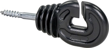 PATURA Super-Ringisolator mit Holzgewinde, schwarz und rot