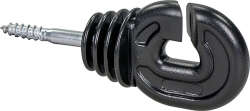 PATURA Super-Ringisolator mit Holzgewinde, schwarz und rot