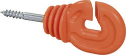PATURA Super-Ringisolator mit Holzgewinde, schwarz und rot