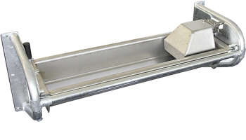 Flachschwenk-Trog 1 m. 1,5 m, 2 m, 2,5 m od. 3 m Edelstahl (35, 55, 75, 90 od. 105 Liter.) für Wandmontage