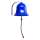 RING Glocke blau aus PP,  inkl. Holzschrauben und Halterung