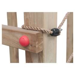 Klettergerüst ALEM B 240 x T 120 x H 220 cm, kdi-grün Kletternetz, Reckstange, Kletterwand