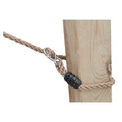 Klettergerüst ALEM B 240 x T 120 x H 220 cm, kdi-grün Kletternetz, Reckstange, Kletterwand