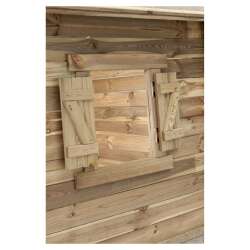 Kinderspielhaus STEFFI B 120 x T 120 x H 160 cm, kdi-grün Klöntür, Fenster, Dach mit Dachpappe