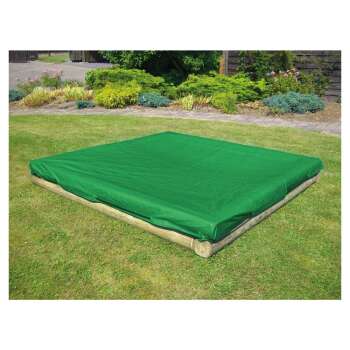 Sandkastenabdeckung, PE Gewebeplane  140g/m², grün, mit elastischer Kordel B 225 x T 225 cm