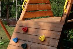 Fungoo Doppelschaukel-Kletterwand Spider King / Nadelholz teak. impr.