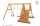 Fungoo Doppelschaukel-Kletterwand Spider King / Nadelholz teak. impr.