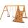 Fungoo Doppelschaukel-Kletterwand Spider King / Nadelholz teak. impr.
