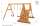 Fungoo Doppelschaukel-Kletterwand Spider King / Nadelholz teak. impr.