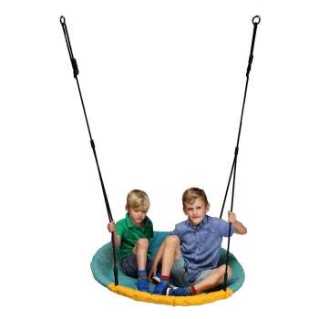 Nest Swing Seat (Nestschaukel) grau/türkis/gelb