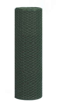 Sechseck-Geflecht (13 x 13 x 1mm) verzinkt / grün Höhe 500mm Länge 10m