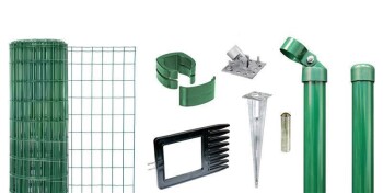 Fix-Clip Pro-Set mit Bodenhülsen 80cm 25m grün