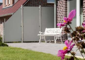 Sichtschutzzaun Premo aus HPL 180/90 x 90 cm Uni Grau