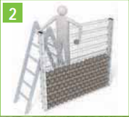 Gabionenzaun "ALINE" zum Aufschrauben 100cm Grundelement