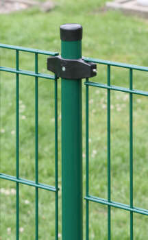 Zaunpfosten für Einstabmatte Garden Grün RAL6005 für Mattenhöhe 100cm