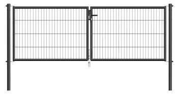Doppeltor für Einstabmatte Garden -Höhe 100cm, Breite 300cm, anthrazit-