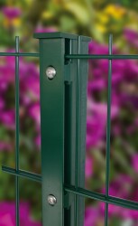 Doppelstabmattenzaun "Flexi-Profi" Höhe 103 cm in Grün RAL6005 im 22 Meter-Set