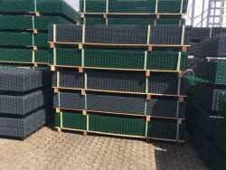 Doppelstabmattenzaun "Flexi-Profi" Höhe 103 cm in Grün RAL6005 im 22 Meter-Set