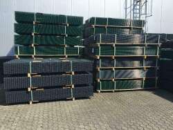 Doppelstabmattenzaun "Flexi-Profi" Höhe 123 cm in Anthrazit RAL7016 im 16 Meter-Set