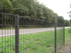 Doppelstabmattenzaun "Flexi-Profi" Höhe 123 cm in Anthrazit RAL7016 im 16 Meter-Set