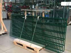 Doppelstabmattenzaun "Flexi-Profi" Höhe 123 cm in Anthrazit RAL7016 im 16 Meter-Set