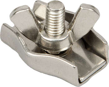 Seilklemme Edelstahl mit Flügelmutter für Seile bis 6 mm