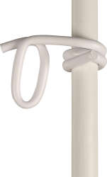 Kunststoff&ouml;se wei&szlig;, f. B&auml;nder bis 40 mm Pf&auml;hle mit d= 19 mm  (25 St&uuml;ck / Pack)