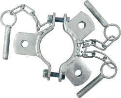 Schelle d= 76 mm, 3 Halter, mittig, vz
