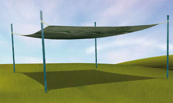 Beschattungsnetz 4,5 x 4,0 m Spezialnetz M75 grün