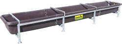 Kunststoff-Futtertrog 6 m, kpl mit verz. Gestell, mit 4...