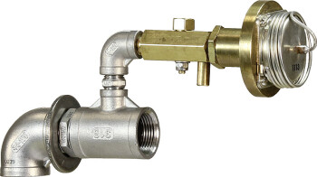 Frostschutzwächter mit Thermostatventil für Schnellablauftrog, Anschluss 3/4"