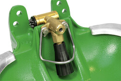 Rohrventil-Becken Mod. F60, Polycoat, Messingventil...