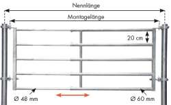 Abtrennung R5 (4/5) Montagelänge 3,75 - 4,85 m