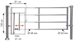 Abtrennung R4 (2/3) Kälberschlupf Montagelänge 2,45 - 3,45 m