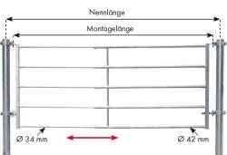 Abtrennung leicht (4/5) Montagelänge 3,70 - 4,80 m