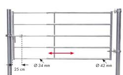 PATURA Tor leicht, H&ouml;he 115 cm, Montagel&auml;nge 495 - 595 cm