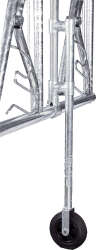 Stützrad für Fressgitter inkl. Doppelschelle parallel 42x42mm