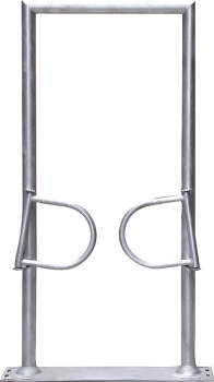 Ein-Wege-Tor, 2-flügelig, mit Rahmen