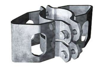 Schelle d= 76 mm, 2 Riegelhalter RS, parallel
