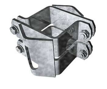Schelle Quadrat 90 mm 2 Riegelhalter RS