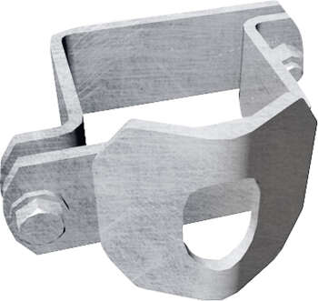 Schelle Quadrat 90 mm, mit 1 Riegelhalter RS