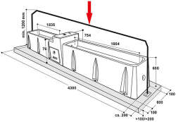 Thermo-Tr&auml;nkwanne Mod. 6543 L&auml;nge 4.3 m,...
