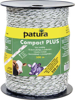 Compact Litze, 500 m Rolle, geflochten 6 Niro 0,20 mm, weiss-grün